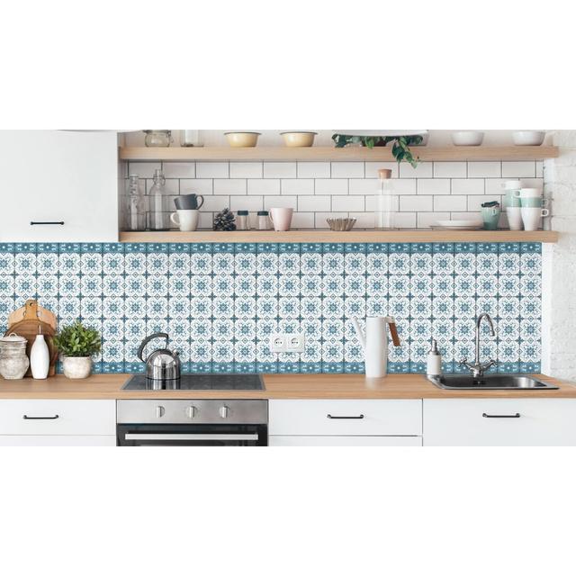 Aswathanarayanan PVC Tile Bloomsbury Market Size: 100 x 50cm, Colour: Blue, Material: Smart on Productcaster.