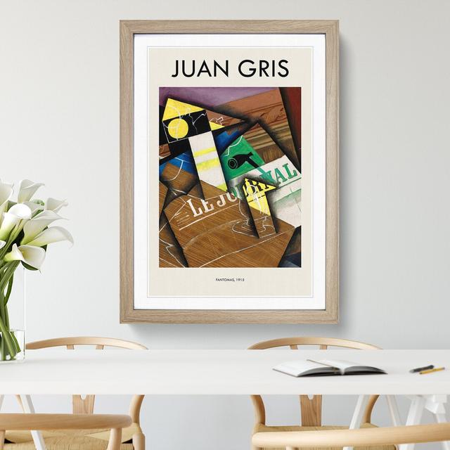 Fantomas by Juan Gris - Single Picture Frame Print East Urban Home Size: 65cm H x 48cm W x 2cm D, Frame Option: Oak Framed on Productcaster.