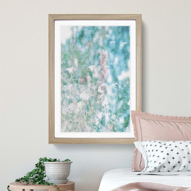 Wild Flower in Abstract - Picture Frame Graphic Art Print East Urban Home Frame Option: Oak, Size: 91cm H x 60cm W x 2cm D on Productcaster.