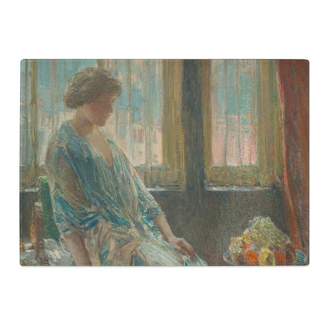 The New York Window by Childe Hassam Chopping Board East Urban Home Size: 0.4cm H x 20cm W x 28.5cm L on Productcaster.