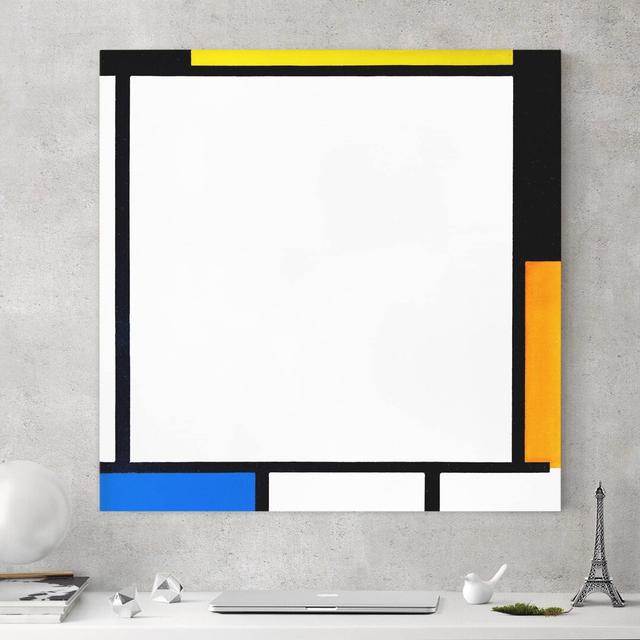 Composition II by Piet Mondrian - Wrapped Canvas Art Prints Corrigan Studio Size: 80cm H x 80cm W on Productcaster.