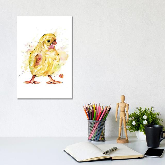 Chick by Lisa Whitehouse - Wrapped Canvas Painting Brambly Cottage Size: 30.48cm H x 20.32cm W x 1.91cm D on Productcaster.