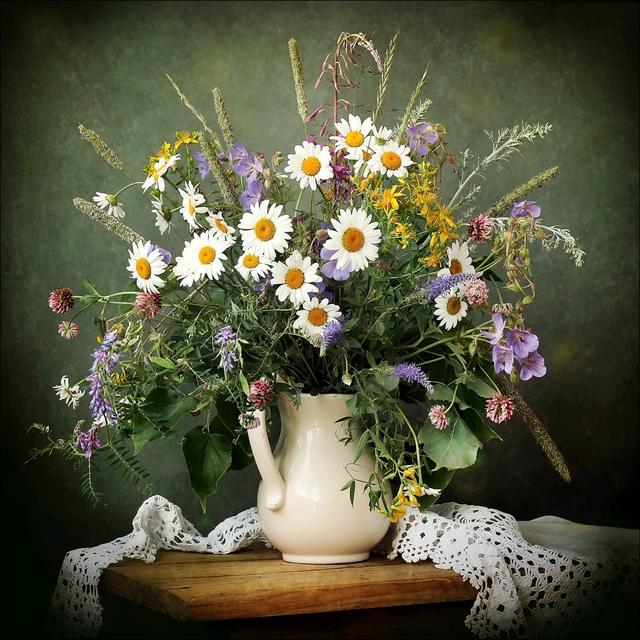 New Baroque Still Life I - No Frame Print on Float Glass Brambly Cottage Size: 80cm H x 80cm W x 1.5cm D on Productcaster.