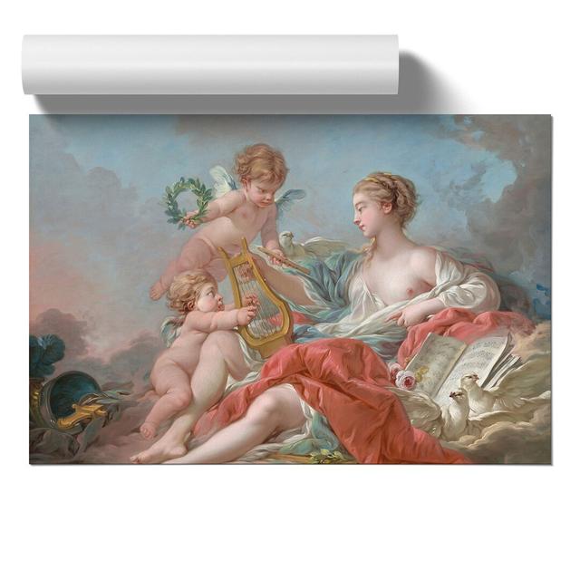 Allegory of Music by Francois Boucher - Unframed Painting East Urban Home Size: 42cm H x 59cm W x 0.1cm D on Productcaster.