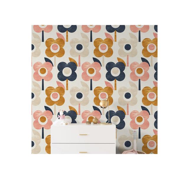 Glatte Tapete Scandinavianful Flowers 2,5 m x 104 cm ClassicLiving Größe: 208 x 146 cm on Productcaster.