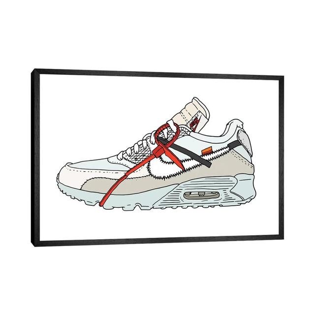 Sneaker III by Nick Cocozza - Graphic Art Print on Canvas Ebern Designs Size: 45.72cm H x 66.04cm W x 3.81cm D, Format: Black Framed on Productcaster.