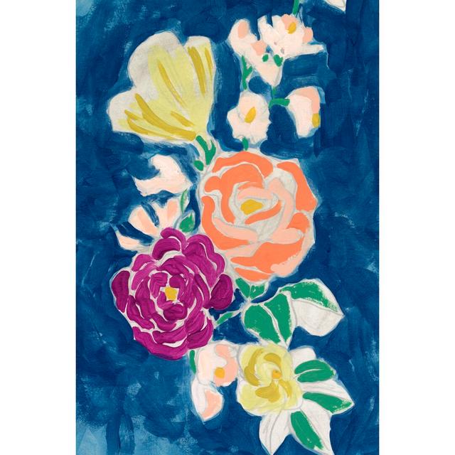 Paintbox Floral I - Wrapped Canvas Painting Rosalind Wheeler Size: 76cm H x 51cm W on Productcaster.