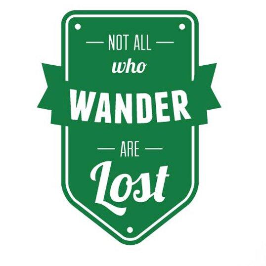 Not All Who Wander Are Lost Wall Sticker East Urban Home Size: Large, Colour: Beige on Productcaster.