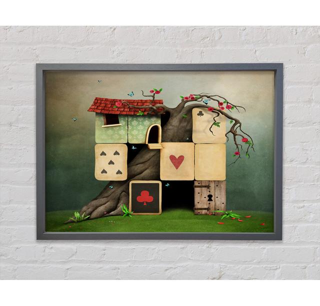 Roll The Dice House Alice im Wunderland - Einzelner Bilderrahmen Kunstdrucke auf Leinwand Bright Star Größe: 84,1 cm H x 118,9 cm B x 3,3 cm T on Productcaster.