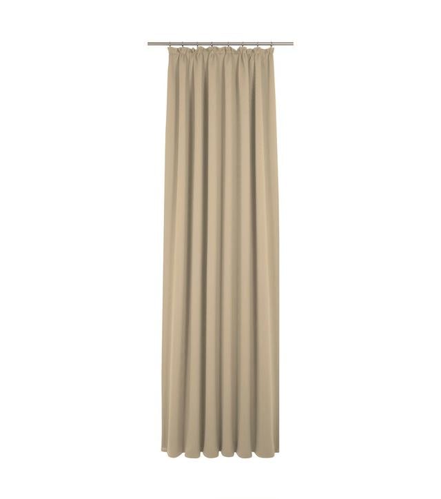 Yvette Pencil Pleat Blackout Single Curtain Latitude Run Colour: Dark beige, Size: 145cm Width x 225cm Drop on Productcaster.