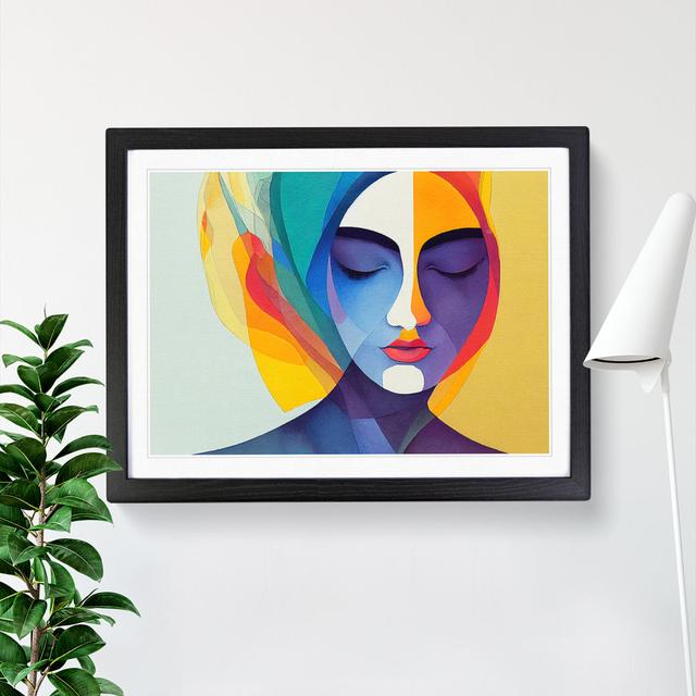 Watercolour Woman Vol.2 Abstract - Picture Frame Graphic Art Fairmont Park Format: Black, Size: 34cm H x 46cm W on Productcaster.