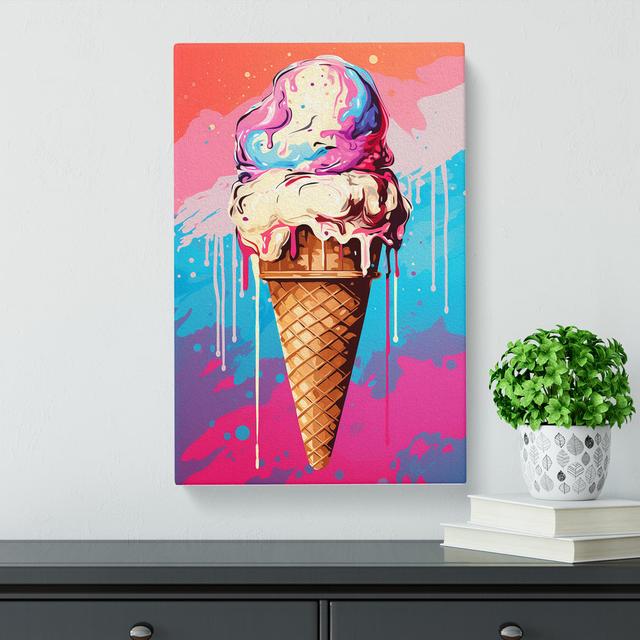 Ice Cream Pop No.2 - No Frame Print Marlow Home Co. Size: 60cm H x 40cm W x 3cm D on Productcaster.