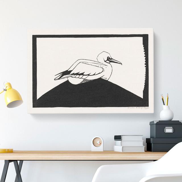 Northern Gannet by - Wrapped Canvas Painting East Urban Home Size: 50cm H x 76cm W x 3cm D on Productcaster.