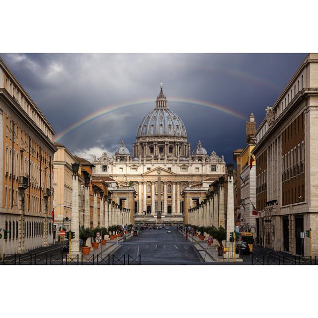 St. Peter's Cathedral In Rome, Italy. by Phant - Wrapped Canvas Print Ebern Designs Size: 81cm H x 122cm W x 3.8cm D on Productcaster.