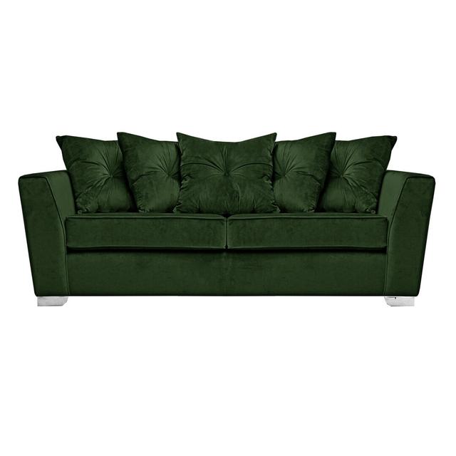 Quade 3 Seater Sofa Fairmont Park Upholstery Colour: Emerald Green on Productcaster.