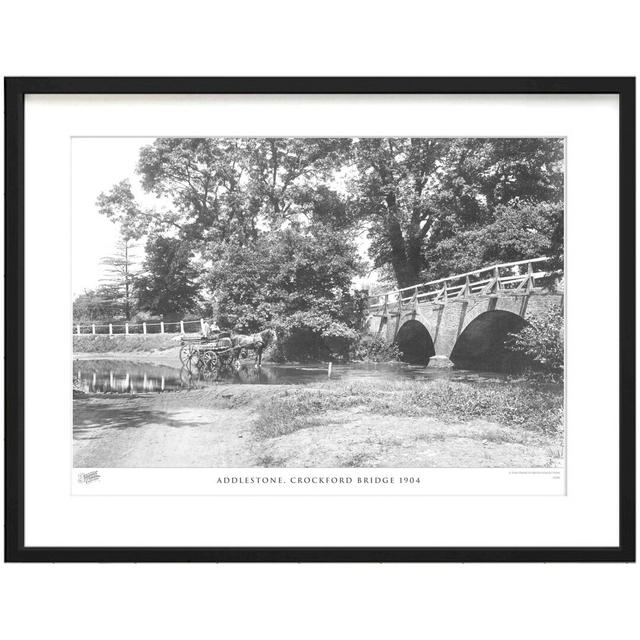 'Addlestone, Crockford Bridge 1904' by Francis Frith - Picture Frame Photograph Print on Paper The Francis Frith Collection Size: 45cm H x 60cm W x 2. on Productcaster.