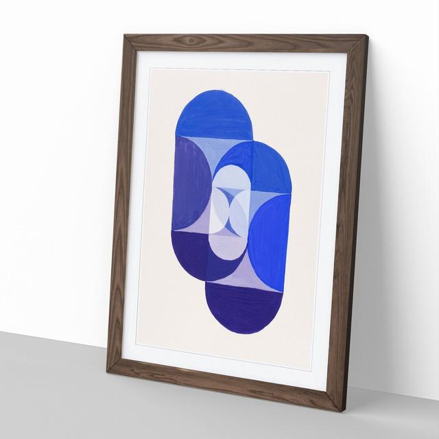 Key Blue by Joseph Schillinger - Picture Frame Painting East Urban Home Size: 36cm H x 27cm W x 2cm D, Frame Option: Walnut Framed on Productcaster.