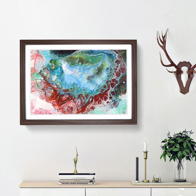 Driving Me to Love in Abstract - Picture Frame Painting Print East Urban Home Size: 62cm H x 87cm W x 2cm D, Frame Option: Walnut Framed on Productcaster.