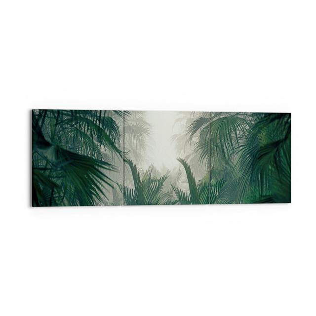 3-tlg. Leinwandbilder-Set Jungle Leaves Palm Trees Sansibar Home Größe: 50 cm H x 150 cm H x 1,8 cm T on Productcaster.