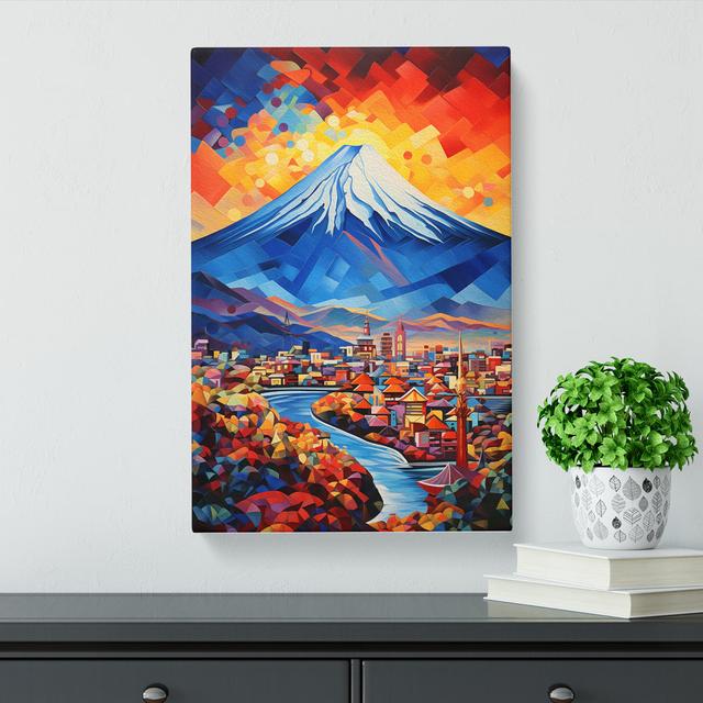 Mount Fuji Cubism No.2 - Wrapped Canvas Art Prints Alpen Home Size: 76cm H x 50cm W x 3cm D on Productcaster.