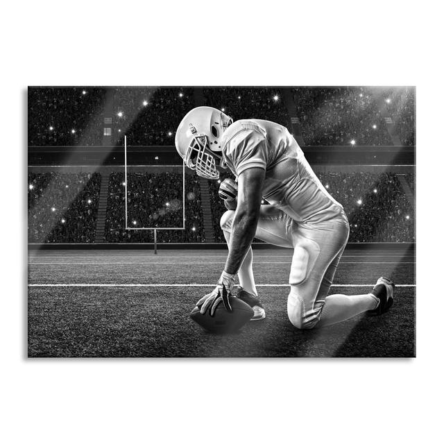 Football Player - Unframed Photograph on Glass Brayden Studio Size: 70cm H x 100cm W x 0.4cm D on Productcaster.