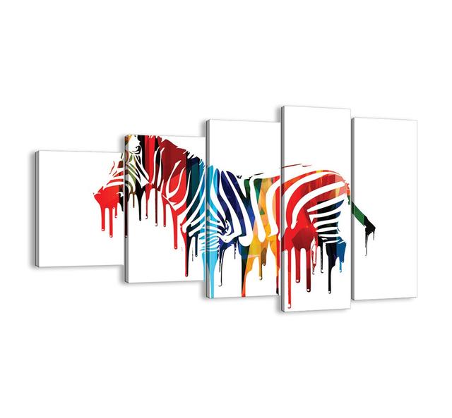 'Not Just Black and White' - 5 Piece Graphic Art Print Set on Canvas Brayden Studio Size: 60cm H x 100cm W x 1.8cm D on Productcaster.