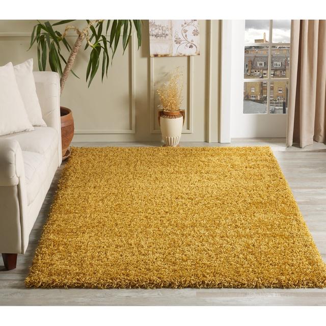 Selin Shaggy Yellow Rug Brayden Studio Rug Size: Rectangular 120cm x 170cm on Productcaster.