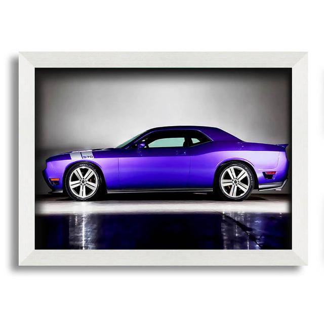 Sennett Purple Mustang - Single Picture Frame Art Prints Latitude Run Size: 59.7cm H x 84.1cm W x 10cm D on Productcaster.