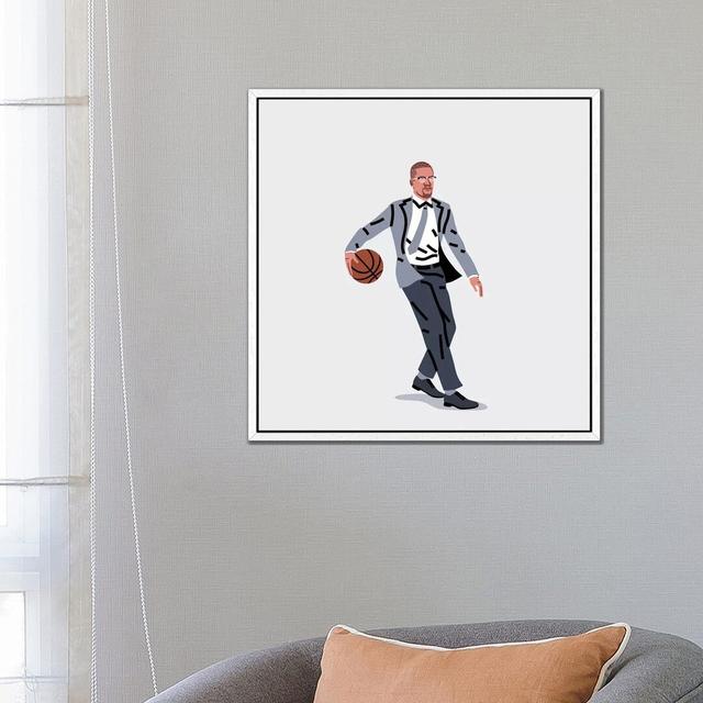 Balling Malcolm by Elad Shagrir - Print on Canvas 17 Stories Format: White Framed, Size: 66.04cm H x 66.04cm W x 3.81cm D on Productcaster.