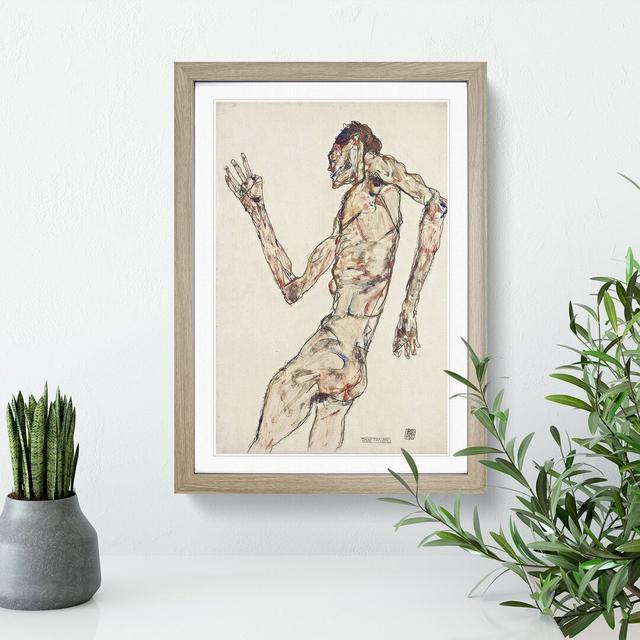 The Dancer by Egon Schiele - Picture Frame Painting East Urban Home Frame Option: Oak, Size: 65cm H x 48cm W x 2cm D on Productcaster.