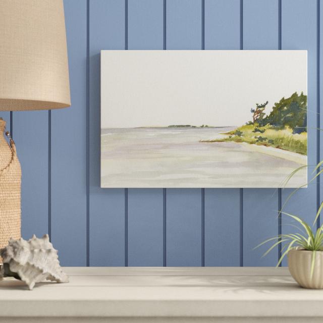 Solitairy Coastline I by Dianne Miller - Wrapped Canvas Painting Print Blue Elephant Size: 30cm H x 46cm W on Productcaster.