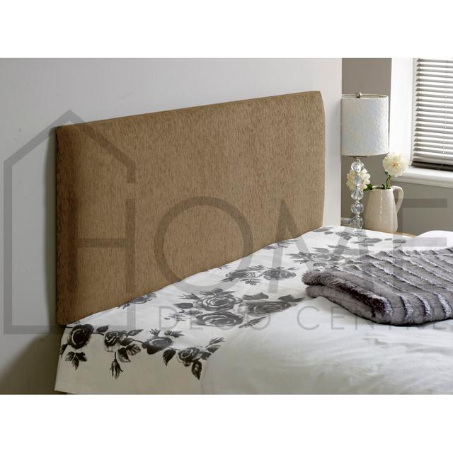 Upholstered Headboard Home deco centre Upholstery: Chenille, Colour: Sand, Size: Kingsize (5') on Productcaster.