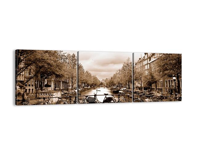 'Dutch Vibes' - 3 Piece Panoramic Photograph Print Set on Canvas Brayden Studio Size: 50cm H x 150cm W x 1.8cm D on Productcaster.