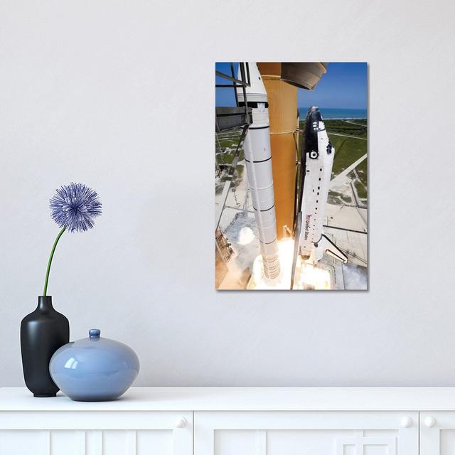 Space Shuttle Atlantis Lifts Off From Its Launch Pad At Kennedy Space Center, Florida VI by Stocktrek Images - Wrapped Canvas Gallery-Wrapped Canvas G on Productcaster.