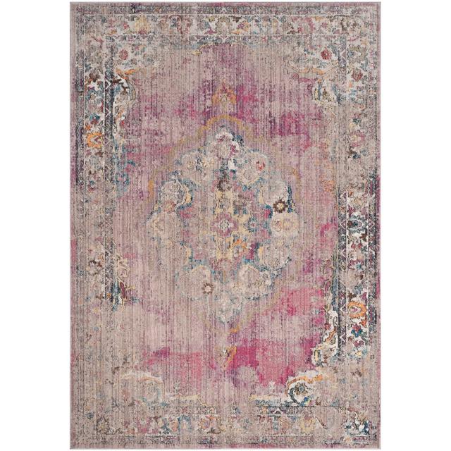 Cambridge Fuchsia / Light Grey Rug Williston Forge Rug Size: Rectangle 90 x 150cm on Productcaster.