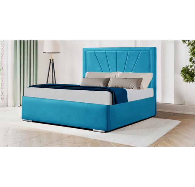 Jordan Bed Frame Latitude Run Colour: Teal, Size: Super King (6') on Productcaster.