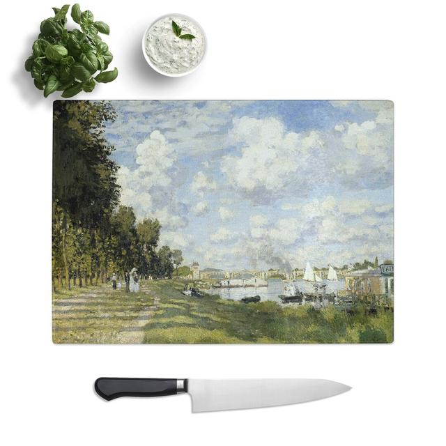 Bassin Dargenteuil by Claude Monet Chopping Board East Urban Home Size: 0.4cm H x 29cm W x 39cm L on Productcaster.