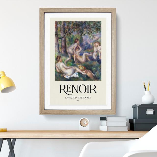 Bathers in the Forest by Pierre-Auguste Renoir - Picture Frame Graphic Art East Urban Home Size: 36cm H x 27cm W x 2cm D, Frame Option: Oak Framed on Productcaster.