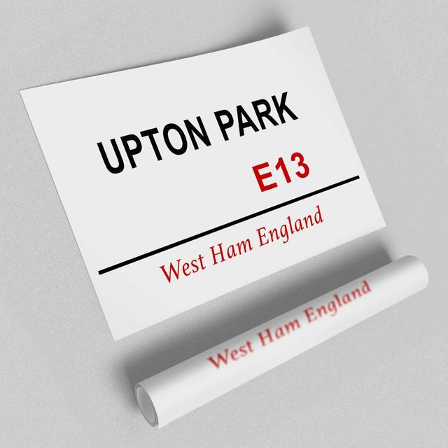 Upton Park - Typography Print on Paper East Urban Home Size: 42cm H x 59.4cm W on Productcaster.