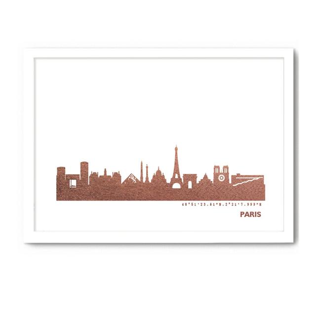 Gerahmtes Poster Paris Skyline Brayden Studio Größe: 33cm H x 43cm W x 4cm D on Productcaster.