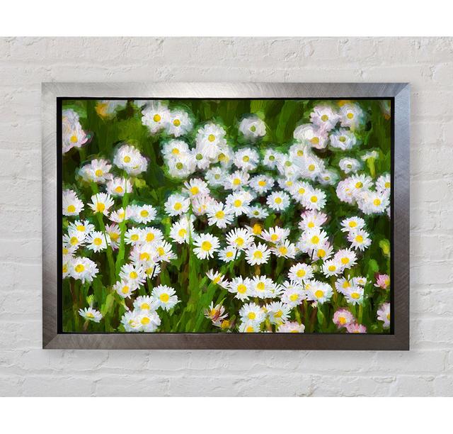 White Daisy Heaven - Print Ophelia & Co. Size: 59.7cm H x 84.1cm W x 3.4cm D, Format: Silver Framed Paper on Productcaster.