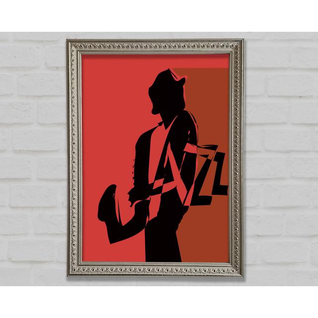 Jazz Player Framed Print Ebern Designs Format: Black Framed Paper, Size: 29.7cm H x 21cm W x 3cm D on Productcaster.