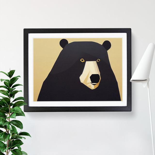 The Eccentric Bear Abstract - Picture Frame Graphic Art Alpen Home Size: 34cm H x 46cm W, Format: Black on Productcaster.