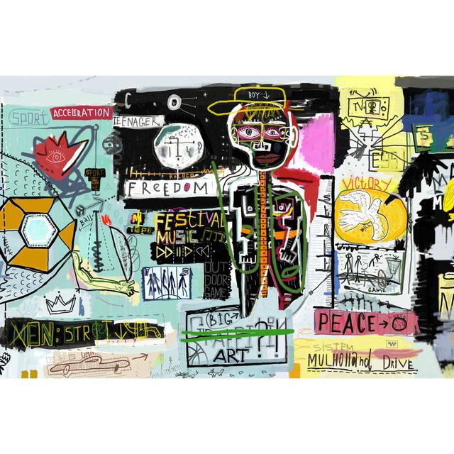 Graffiti - Wrapped Canvas Print Rosalind Wheeler Size: 51cm H x 76cm W x 3.8cm D on Productcaster.