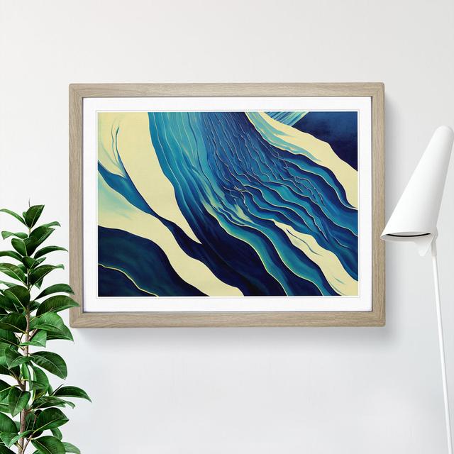 Surreal Ocean Wave Vol.6 Abstract House of Hampton Frame Colour: Oak Framed, Size: 34cm H x 46cm W x 2cm D on Productcaster.