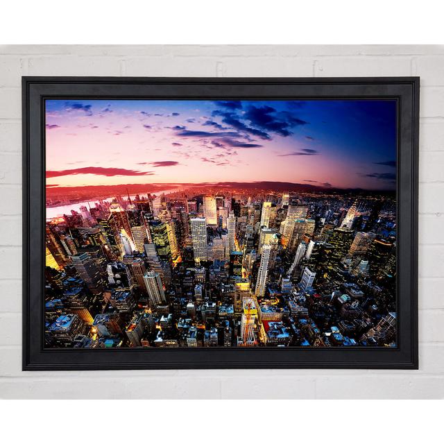 New York Sunrise - Druck Ebern Designs Größe: 42 cm H x 59,7 cm B x 1,5 cm T on Productcaster.