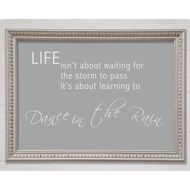 Life Isn't About Waiting 2 White Framed Print Happy Larry Size: 84.1cm H x 118.9cm W x 3cm D, Colour: White on Productcaster.