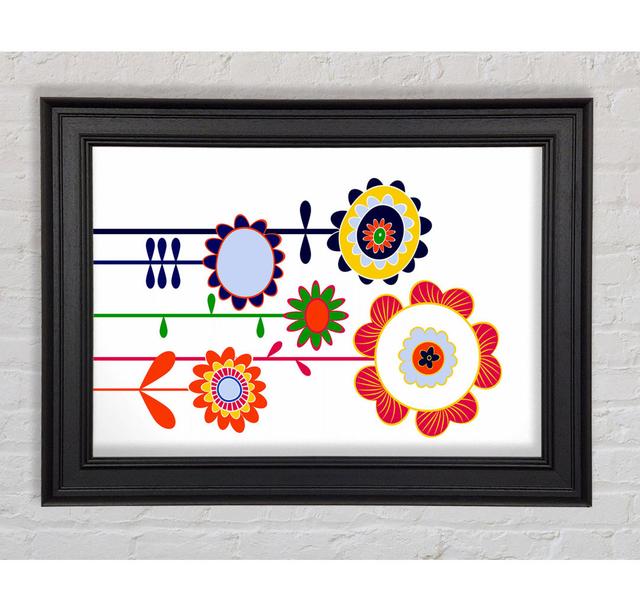 Funky Flowers - Single Picture Frame Art Prints Rosalind Wheeler Size: 42cm H x 59.7cm W on Productcaster.