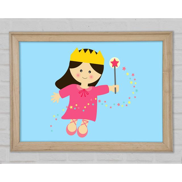 Magical Princess Baby Blue - Single Picture Frame Art Prints Rosalind Wheeler Size: 42cm H x 59.7cm W x 1.5cm D on Productcaster.