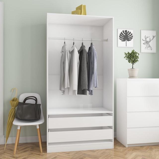 Adette Wardrobe Ebern Designs Finish: White on Productcaster.